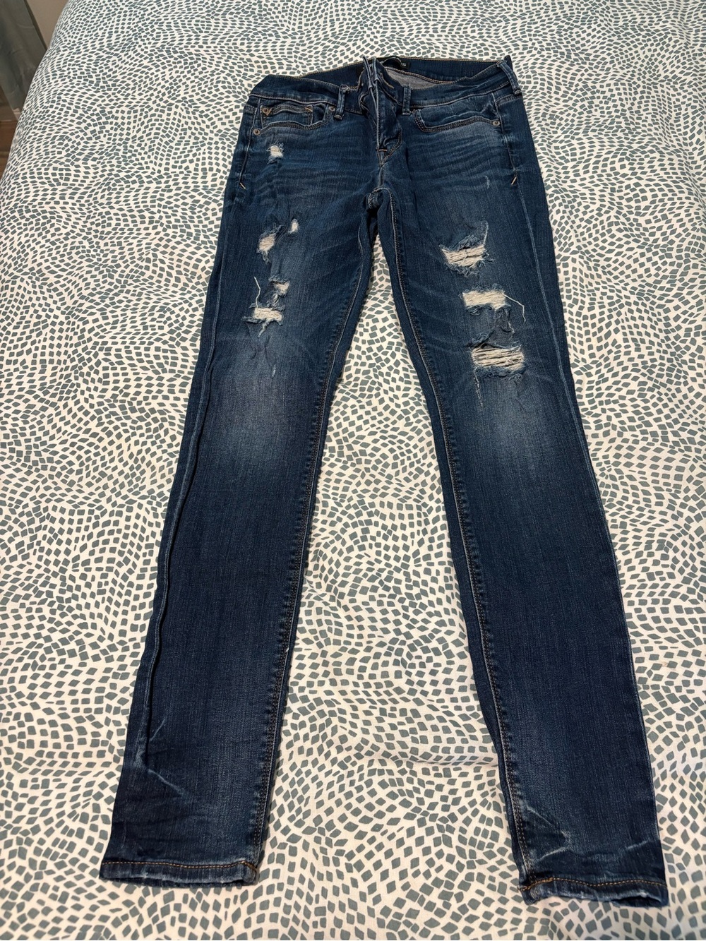 Express Blue Stretch Skinny Jeans